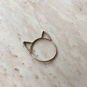 Catbird Brass Lovecat Ring, size 7